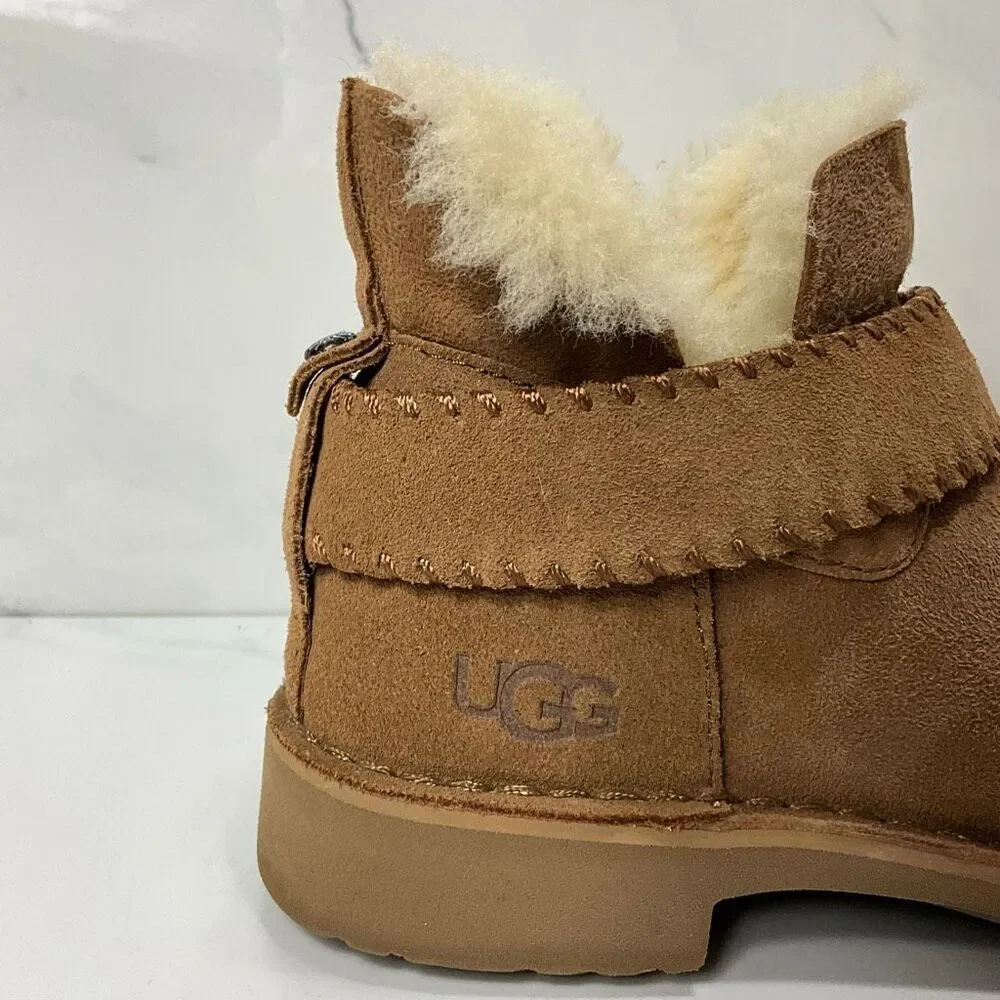 UGG MaKay Chestnut Shearling Ankle Boots